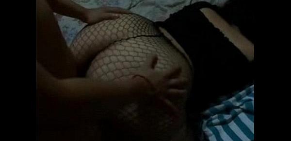  big ass in fishnet doggy style
